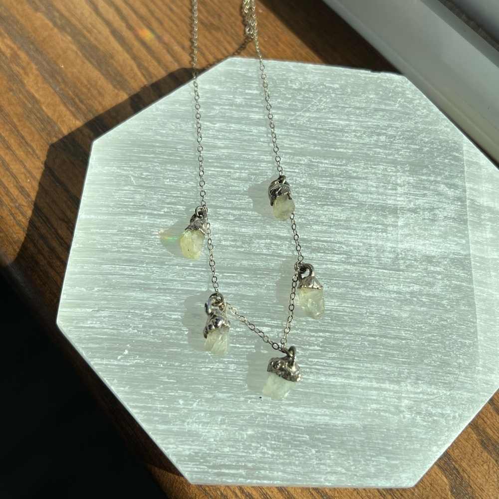 Moonstone Raw crystal Necklace